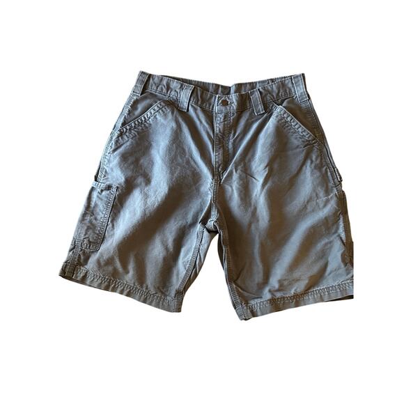 Carhartt B147-FAT Leather Patch 36” Tagged Stone Gray Carpenter Work Shorts - Picture 2 of 7